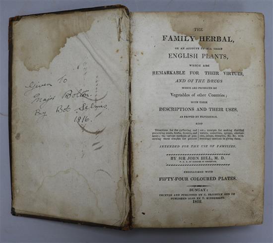 The Family Herbal by Sir John Hill MD, printed and published by C. Brightly & Co, 1812